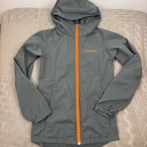 Columbia Kids Jacket in Gray with Orange Zipper M 10/12